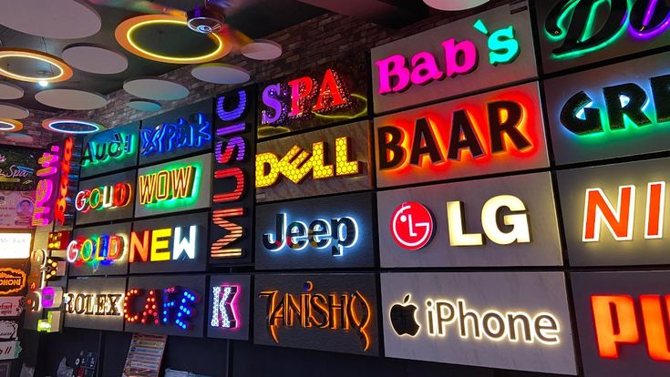 Acrylic neon board printing